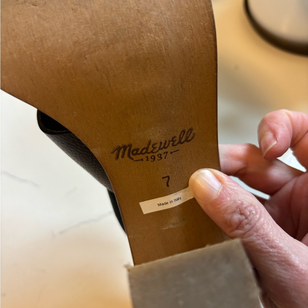 Madewell, Black Leather Heeled Sandals, 7 - Picture 6 of 9